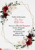 Beautiful Engagement Invitation Card With Couple Name