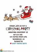 Cute Christmas Invitation Template Free With Name Editing