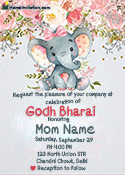 Cute Godh Bharai Invitation Card Online Free With Name