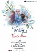 Frozen Girl Birthday Invitation Card With Name Editing