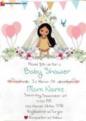 Personalized Girls Baby Shower Invitation Card With Name