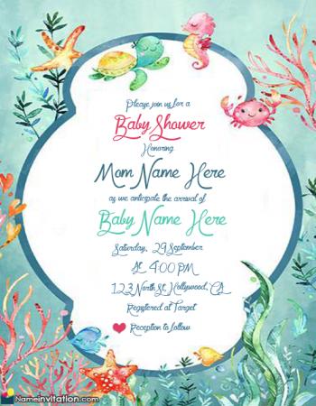 Baby Shower Invitations With Mom And Baby Name