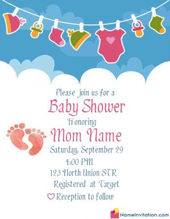 Beautiful Indian Baby Shower Invitation Card Online Free