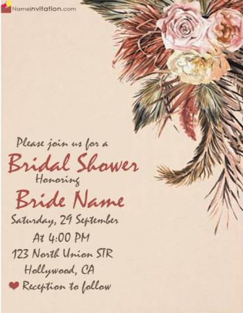 Bridal Shower Invitation Wording Images With Name Online