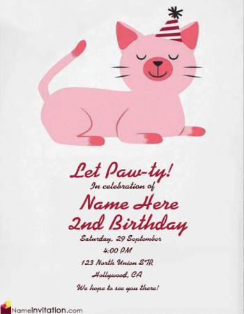 Create Birthday Invitation Card With Name Online Free