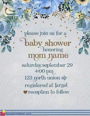 Free Online Baby Shower Invitation Maker With Name