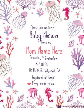 Indian Baby Shower Invitations Templates Editable With Name