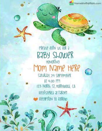 Make Your Own Baby Shower Invitations With Name