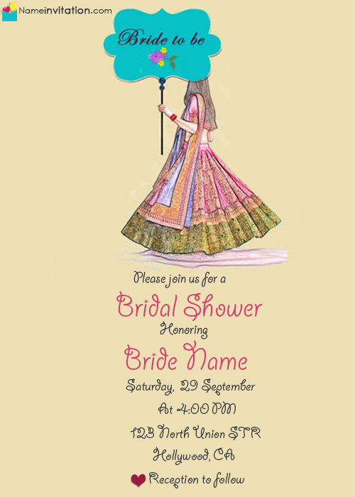 Beautiful Indian Bridal Shower Invitation Cards Free Download Beautiful Indian Bridal Shower Invitation Cards Free Download