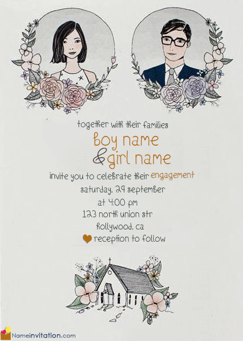 Best Engagement Invitation Card With Name And Photo Best Engagement Invitation Card With Name And Photo