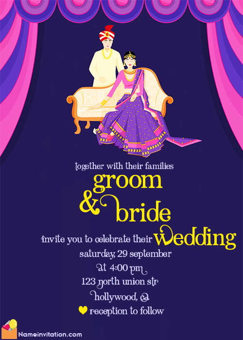 Colorful Online Indian Wedding Card Name Editing Free Colorful Online Indian Wedding Card Name Editing Free