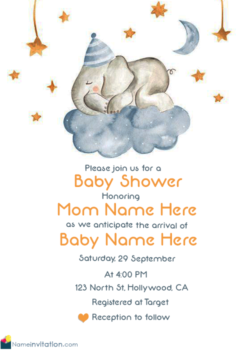 Cute Baby Shower Invitations With Baby Name Cute Baby Shower Invitations With Baby Name