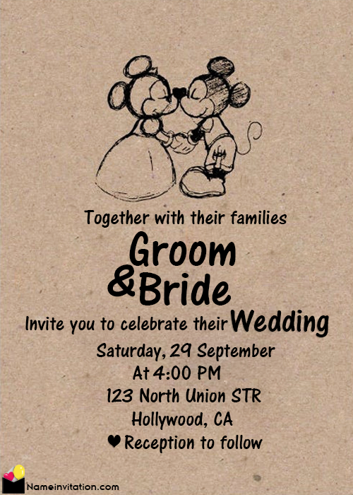 Cute Mickey Minnie Online Invitation Card Maker Free Download Cute Mickey Minnie Online Invitation Card Maker Free Download