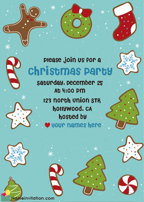 Free Printable Christmas Party Invitations With Name Online Free Printable Christmas Party Invitations With Name Online