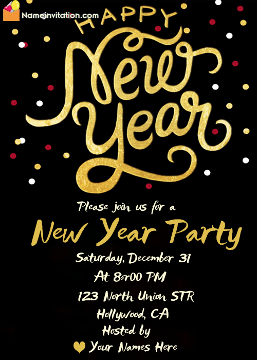 Printable Formal Invitation For New Year Celebration Free Printable Formal Invitation For New Year Celebration Free