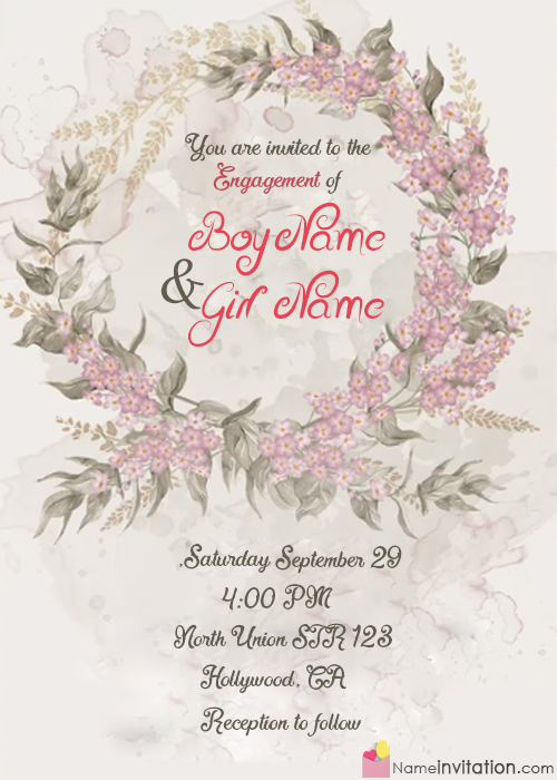 Special Engagement Party Invitation Card With Name Editing Online Special Engagement Party Invitation Card With Name Editing Online