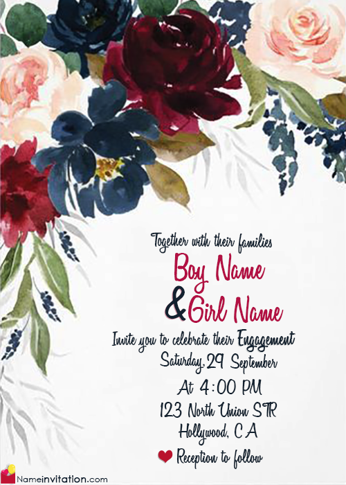 Write Couple Name On Engagement Invitation Card Free Write Couple Name On Engagement Invitation Card Free